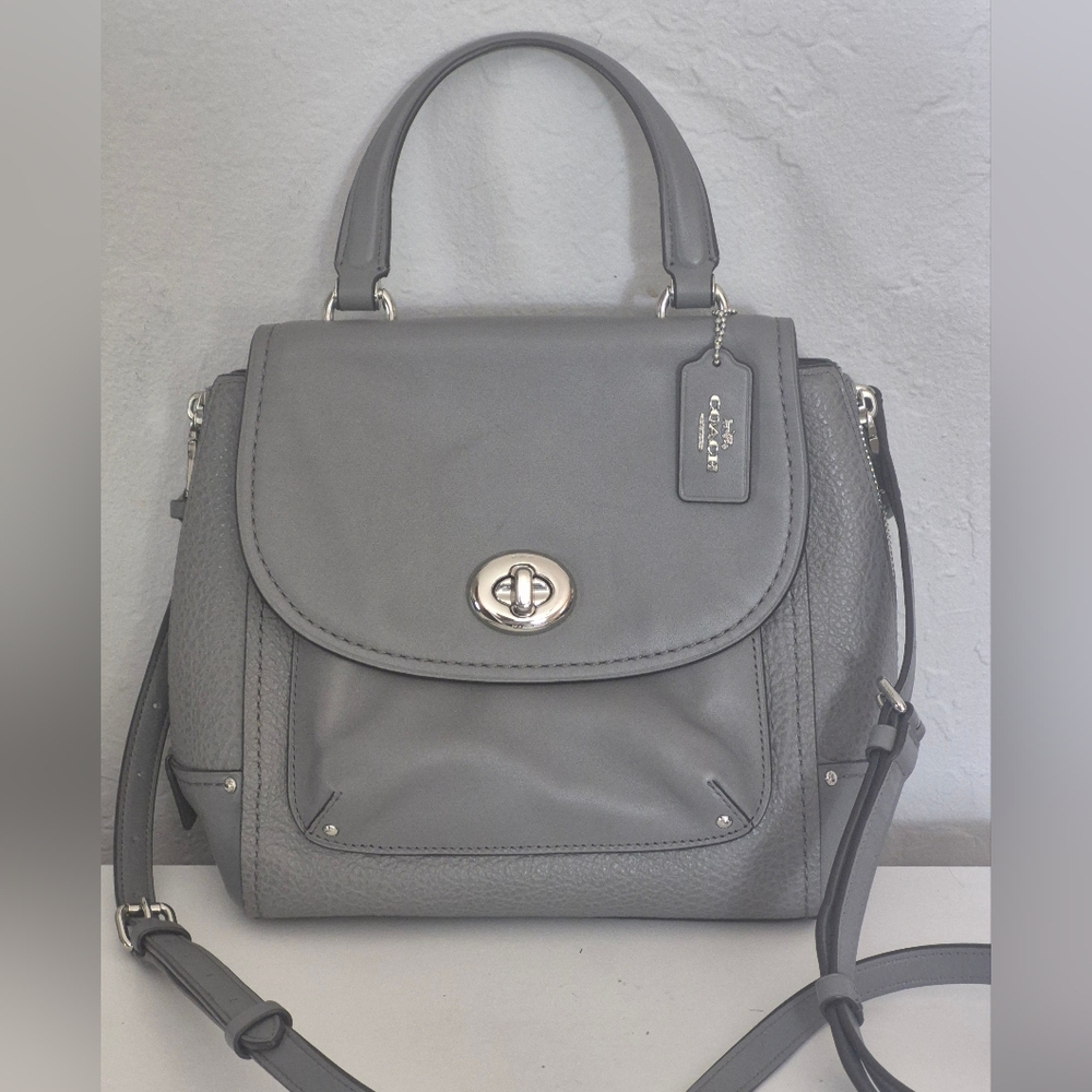 Coach Charcoal Leather Satchel